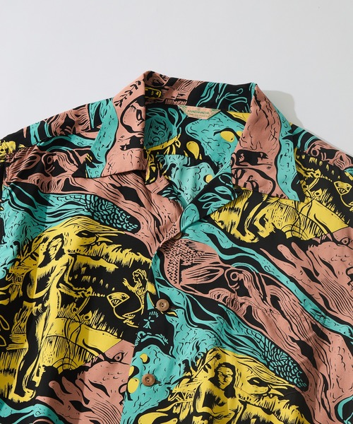 SUN SURF(サンサーフ)の「【SUN SURF/サンサーフ】GAUGUIN WODCUT MYSTIC SPECIAL EDITTION(シャツ/ブラウス・メンズ・ブラック・L/XL)」の2枚目の写真