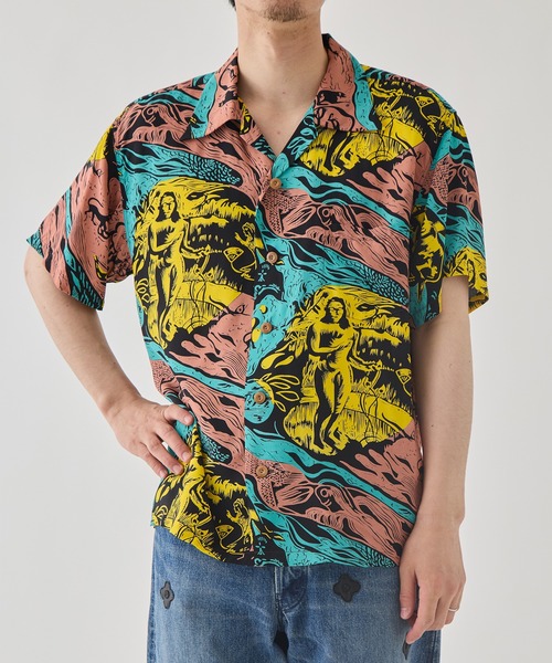 SUN SURF(サンサーフ)の「【SUN SURF/サンサーフ】GAUGUIN WODCUT MYSTIC SPECIAL EDITTION(シャツ/ブラウス・メンズ・ブラック・L/XL)」の5枚目の写真