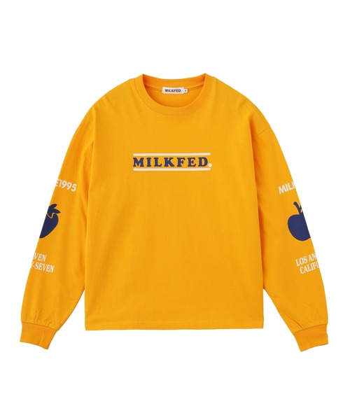 MILKFED.(ミルクフェド)の「FRUIT SLEEVE PRINT L/S TEE(Tシャツ/カットソー・レディース・ホワイト/オレンジ/アッシュ・M/L)」の7枚目の写真