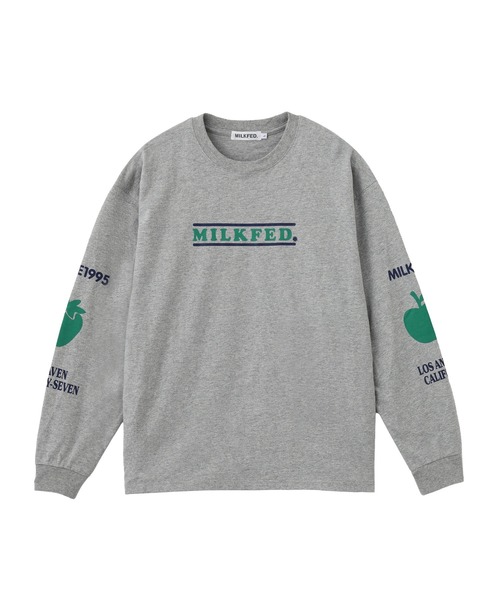 MILKFED.(ミルクフェド)の「FRUIT SLEEVE PRINT L/S TEE(Tシャツ/カットソー・レディース・ホワイト/オレンジ/アッシュ・M/L)」の5枚目の写真