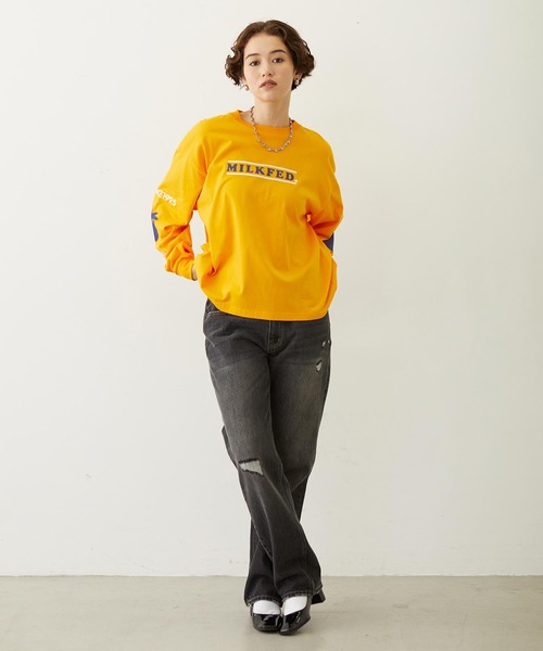 MILKFED.(ミルクフェド)の「FRUIT SLEEVE PRINT L/S TEE(Tシャツ/カットソー・レディース・ホワイト/オレンジ/アッシュ・M/L)」の19枚目の写真