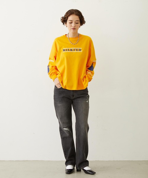 MILKFED.(ミルクフェド)の「FRUIT SLEEVE PRINT L/S TEE(Tシャツ/カットソー・レディース・ホワイト/オレンジ/アッシュ・M/L)」の20枚目の写真