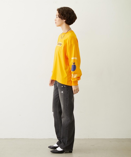 MILKFED.(ミルクフェド)の「FRUIT SLEEVE PRINT L/S TEE(Tシャツ/カットソー・レディース・ホワイト/オレンジ/アッシュ・M/L)」の21枚目の写真