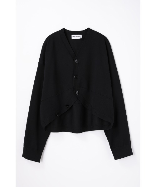 nagonstans(ナゴンスタンス)の「hem-design cardigan(カーディガン/ボレロ・レディース・ダークグリーン/チャコールグレー/ブラック・MEDIUM)」の2枚目の写真