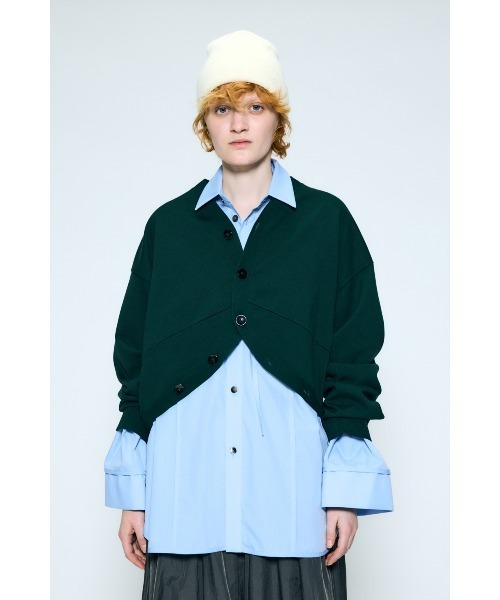 nagonstans(ナゴンスタンス)の「hem-design cardigan(カーディガン/ボレロ・レディース・ダークグリーン/チャコールグレー/ブラック・MEDIUM)」の4枚目の写真
