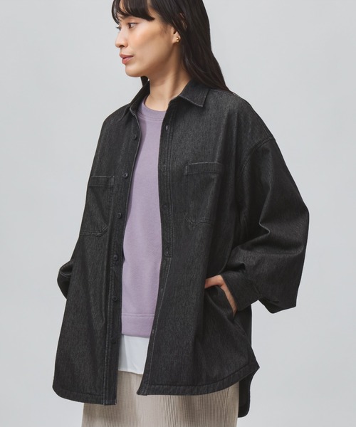 TIGORA（ティゴラ）の「ティゴラ TIGORA UVカットデニムジャケット（デニムジャケット・レディース・サックスブルー/ブラック・S/M/L/XL）」の2枚目の写真