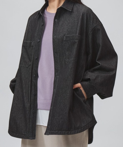 TIGORA（ティゴラ）の「ティゴラ TIGORA UVカットデニムジャケット（デニムジャケット・レディース・サックスブルー/ブラック・S/M/L/XL）」の11枚目の写真