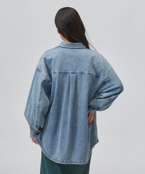 TIGORA（ティゴラ）の「ティゴラ TIGORA UVカットデニムジャケット（デニムジャケット・レディース・サックスブルー/ブラック・S/M/L/XL）」の6枚目の写真