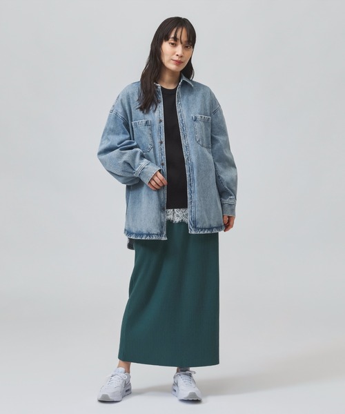 TIGORA（ティゴラ）の「ティゴラ TIGORA UVカットデニムジャケット（デニムジャケット・レディース・サックスブルー/ブラック・S/M/L/XL）」の7枚目の写真