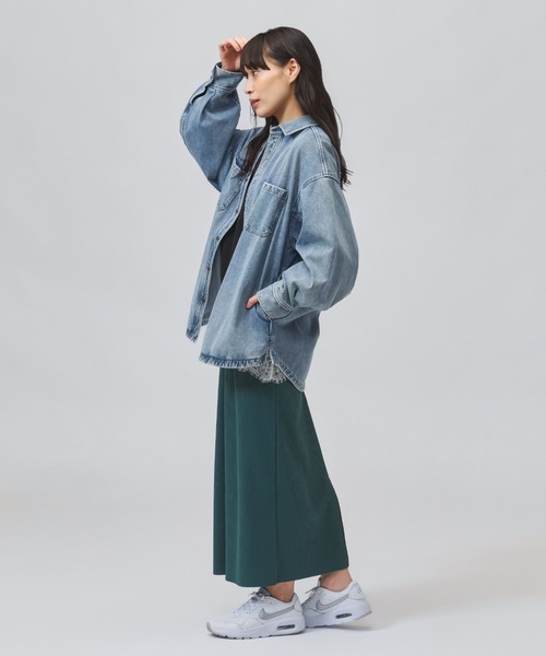 TIGORA（ティゴラ）の「ティゴラ TIGORA UVカットデニムジャケット（デニムジャケット・レディース・サックスブルー/ブラック・S/M/L/XL）」の9枚目の写真