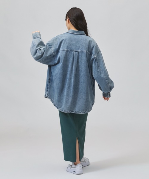 TIGORA（ティゴラ）の「ティゴラ TIGORA UVカットデニムジャケット（デニムジャケット・レディース・サックスブルー/ブラック・S/M/L/XL）」の10枚目の写真