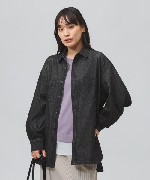 TIGORA（ティゴラ）の「ティゴラ TIGORA UVカットデニムジャケット（デニムジャケット・レディース・サックスブルー/ブラック・S/M/L/XL）」の12枚目の写真