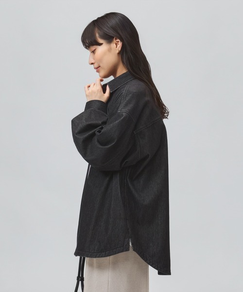 TIGORA（ティゴラ）の「ティゴラ TIGORA UVカットデニムジャケット（デニムジャケット・レディース・サックスブルー/ブラック・S/M/L/XL）」の13枚目の写真