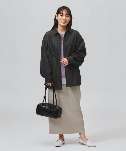 TIGORA（ティゴラ）の「ティゴラ TIGORA UVカットデニムジャケット（デニムジャケット・レディース・サックスブルー/ブラック・S/M/L/XL）」の15枚目の写真