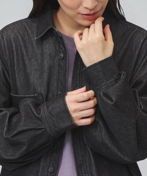 TIGORA（ティゴラ）の「ティゴラ TIGORA UVカットデニムジャケット（デニムジャケット・レディース・サックスブルー/ブラック・S/M/L/XL）」の19枚目の写真