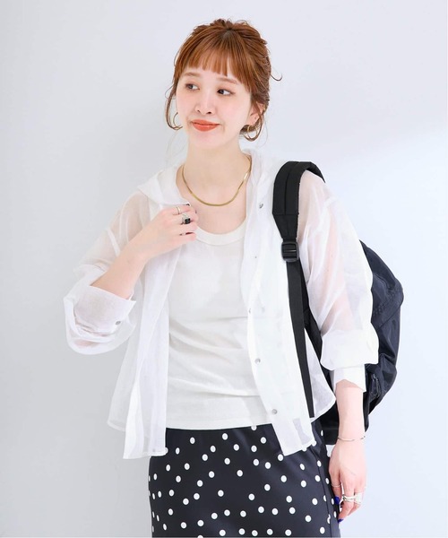B.C STOCK(ベーセーストック)の「《追加2》手洗い可 / フードシアーブルゾン(ブルゾン・レディース・ウッド/ホワイト/チャコールグレー・FREE)」の14枚目の写真