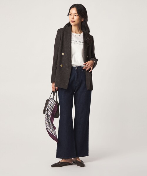 green label relaxing（グリーンレーベルリラクシング）の「［size SHORTあり］スラブ ダブルジャケット（テーラードジャケット・レディース・ベージュ/ダークブラウン/ネイビー・38/36/SHORT/40）」の19枚目の写真