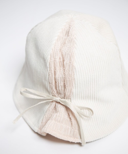 styles(スタイルス)の「Corduroy Ribbon Tulip Hat(ハット・レディース・ブラック/オフホワイト・ONE SIZE)」の6枚目の写真