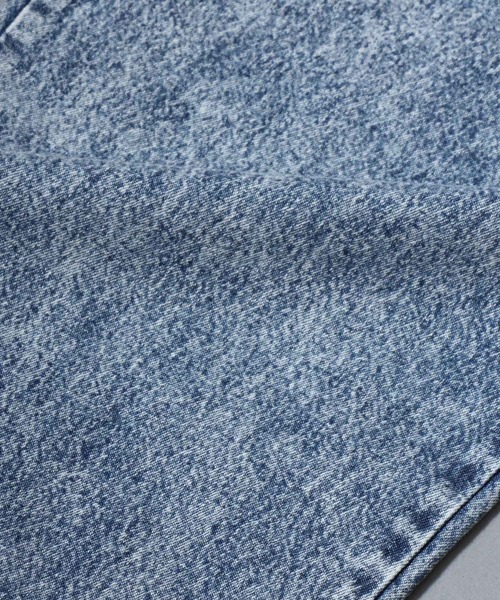ANPAS(アンパス)の「Chemical-Washed Denim Chef Pants / ケミカルウォッシュデニム シェフパンツ ワイドテーパードパンツ ウエストゴム 前閉じ メンズ レディース ユニセックス ボトムス イージーパンツ 綿 コットン(デニムパンツ・メンズ・ブルー/ブラック・M/L/XL)」の8枚目の写真