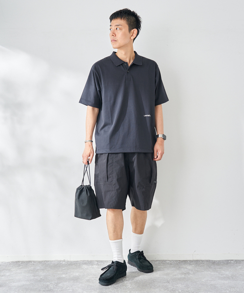 B.C STOCK（ベーセーストック）の「OLIVEDRAB DRAWCODE ポロシャツ（ポロシャツ・メンズ・ネイビー/ブラック/ホワイト・MEDIUM/LARGE）」の4枚目の写真