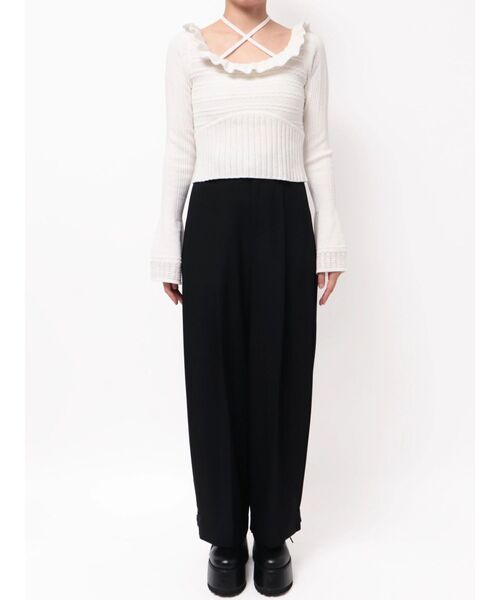MURUA（ムルーア）の「フリルレースニットトップス　秋服　冬服（ニット/セーター・レディース・ホワイト/ブラック/ブルー・FREE）」の16枚目の写真