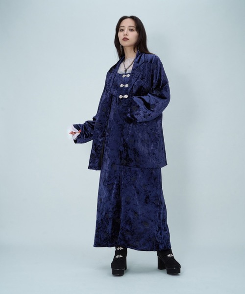 HARE(ハレ)の「VINTAGEチャイナキャミワンピース(HARE)(ワンピース・レディース・ブラウン/ネイビー/ブラック・FREE)」の11枚目の写真
