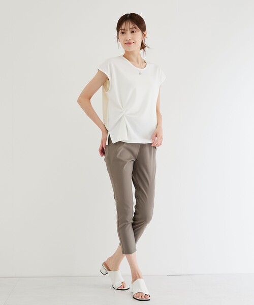 Jayro（ジャイロ）の「エステルスパンツイストプルオーバー（Tシャツ/カットソー・レディース・キャメル/ホワイト系その他2/イエロー系その他4/ブルー系その他2・FREE）」の8枚目の写真