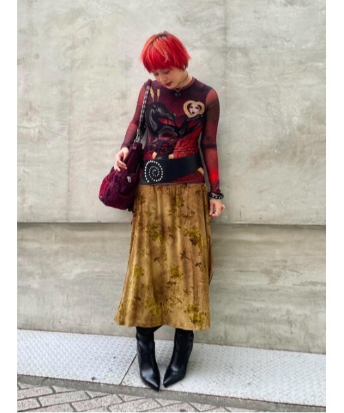 Desigual（デシグアル）の「【Desigual × Maria Ecoste】Long Sleeve Top / ロングスリーブトップ（Tシャツ/カットソー・レディース・レッド・L/M/S/XL/XS）」の3枚目の写真