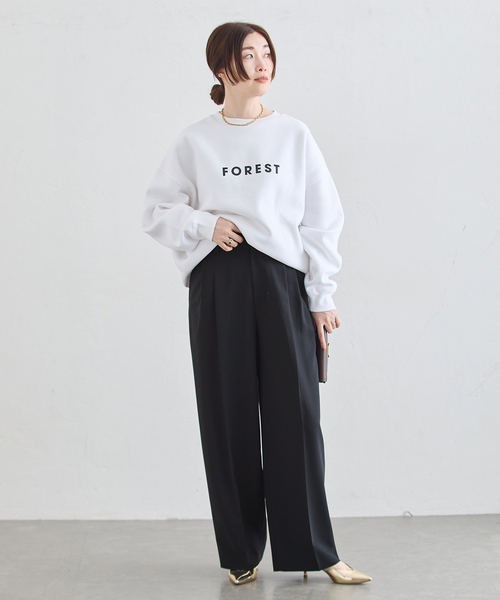 journal standard L'essage（ジャーナルスタンダードレサージュ）の「ツイルラインパンツ（その他パンツ・レディース・ベージュ/ネイビー・36/38）」の12枚目の写真
