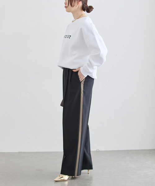 journal standard L'essage（ジャーナルスタンダードレサージュ）の「ツイルラインパンツ（その他パンツ・レディース・ベージュ/ネイビー・36/38）」の13枚目の写真