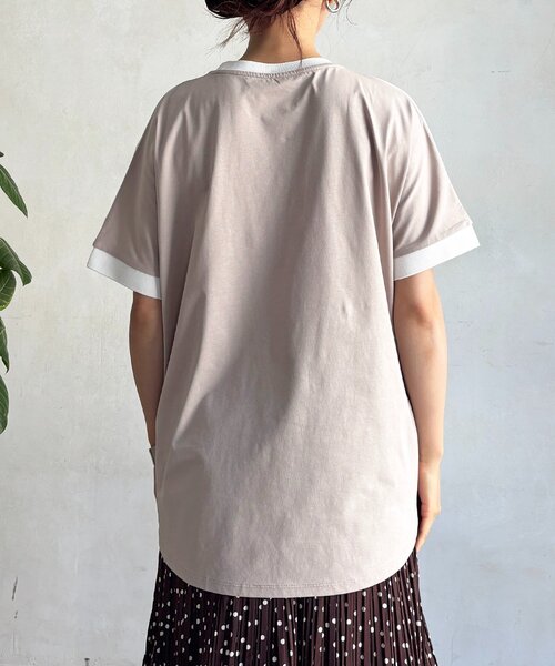un dix cors(アンディコール)の「バイカラーレイヤードプルオーバー(Tシャツ/カットソー・レディース・モカ/ブラック/オフホワイト・FREE)」の20枚目の写真