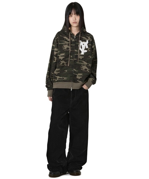 Openyard（オープンヤード）の「『Openyard/オープンヤード』LOGO PATCH HOODIE ZIP UP/迷彩ロゴパッチフーディー（パーカー・メンズ・カモフラージュ・M/L）」の10枚目の写真