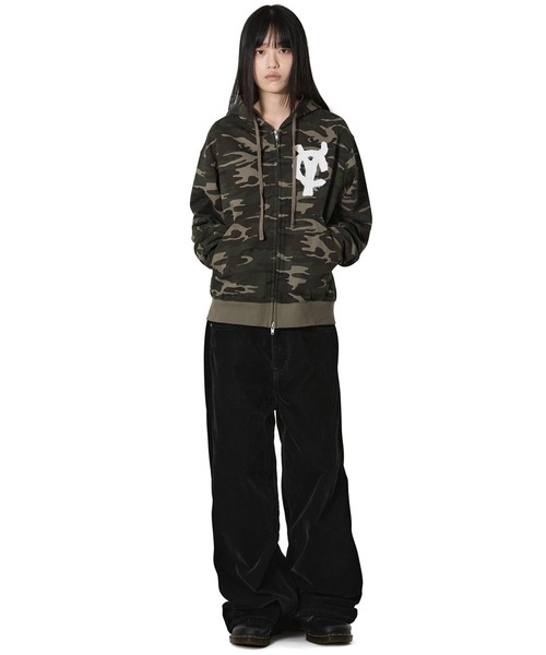 Openyard（オープンヤード）の「『Openyard/オープンヤード』LOGO PATCH HOODIE ZIP UP/迷彩ロゴパッチフーディー（パーカー・メンズ・カモフラージュ・M/L）」の11枚目の写真