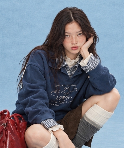 LOTSYOU(ロッツユー)の「LOTSYOU_Classic Polo Sweat Shirt Navy(Tシャツ/カットソー・レディース・その他・OS)」の1枚目の写真