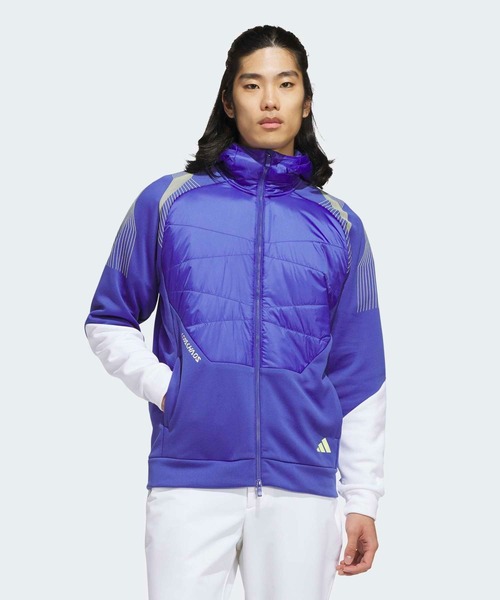 adidas(アディダス)の「コードカオス 長袖 中わた入り ハイブリッド ジャケット【adidas Golf/アディダスゴルフ】(ダウンジャケット/コート・メンズ・ブルー・SMALL/XX-LARGE/3XL/LARGE/MEDIUM/X-LARGE)」の1枚目の写真