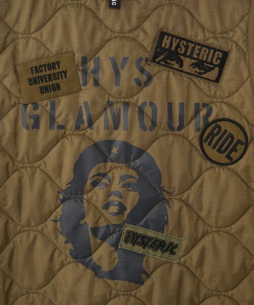 HYSTERIC GLAMOUR(ヒステリックグラマー)の「HYSTERIC REVOLUTION キルティングベスト(ダウンベスト・メンズ・カーキ/ブラック・SMALL/MEDIUM/LARGE/X-LARGE)」の5枚目の写真