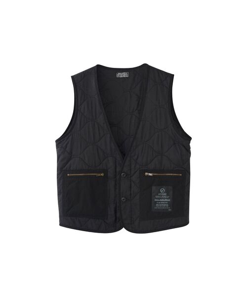 HYSTERIC GLAMOUR(ヒステリックグラマー)の「HYSTERIC REVOLUTION キルティングベスト(ダウンベスト・メンズ・カーキ/ブラック・SMALL/MEDIUM/LARGE/X-LARGE)」の6枚目の写真