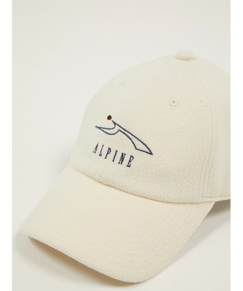 LA PEAU DE GEM(ラポドゥジェム)の「【 LA PEAU DE GEM 】 light fleece cap / ライトフリースキャップ(キャップ・レディース・ネイビー/ホワイト・FREE)」の1枚目の写真
