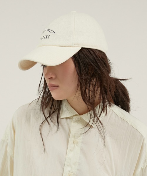 LA PEAU DE GEM(ラポドゥジェム)の「【 LA PEAU DE GEM 】 light fleece cap / ライトフリースキャップ(キャップ・レディース・ネイビー/ホワイト・FREE)」の4枚目の写真