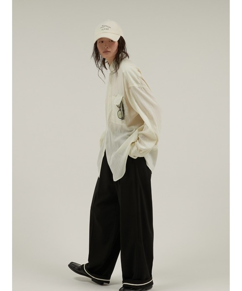 LA PEAU DE GEM(ラポドゥジェム)の「【 LA PEAU DE GEM 】 light fleece cap / ライトフリースキャップ(キャップ・レディース・ネイビー/ホワイト・FREE)」の5枚目の写真
