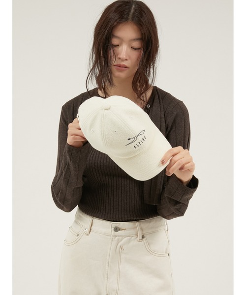 LA PEAU DE GEM(ラポドゥジェム)の「【 LA PEAU DE GEM 】 light fleece cap / ライトフリースキャップ(キャップ・レディース・ネイビー/ホワイト・FREE)」の7枚目の写真