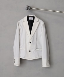 welise's "[welise] -2026AW- 420g Graceful TR Contrast Stitch Short Single Tailored Jacket (Tailored Jacket)"