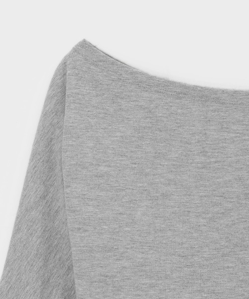 BLACKUP（ブラックアップ）の「[MADE] ウィッピーボートネック七分袖Tシャツ（Tシャツ/カットソー・レディース・グレー/チャコール・FREE）」の11枚目の写真