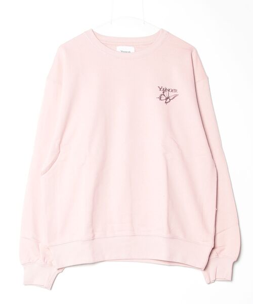 younger song（ヤンガーソング）の「Butterfly logo rhinestone rich sweat（スウェット・メンズ・PINK/ヘザーグレー/グレー系/Navy/Black/ブラウン・SMALL/LARGE/MEDIUM）」の6枚目の写真