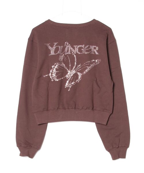 younger song（ヤンガーソング）の「Butterfly logo rhinestone rich sweat（スウェット・メンズ・PINK/ヘザーグレー/グレー系/Navy/Black/ブラウン・SMALL/LARGE/MEDIUM）」の7枚目の写真