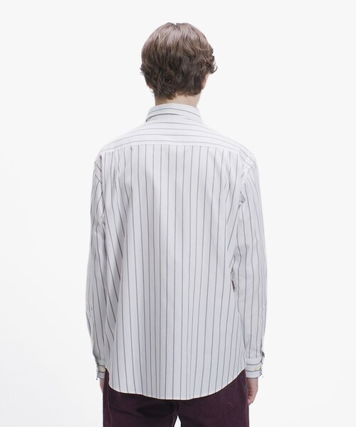 LACOSTE（ラコステ）の「オーバーサイズ ストライプレギュラーカラー 長袖シャツ（シャツ/ブラウス・メンズ・オフホワイト/ライトブルー・38/40/39/41）」の13枚目の写真