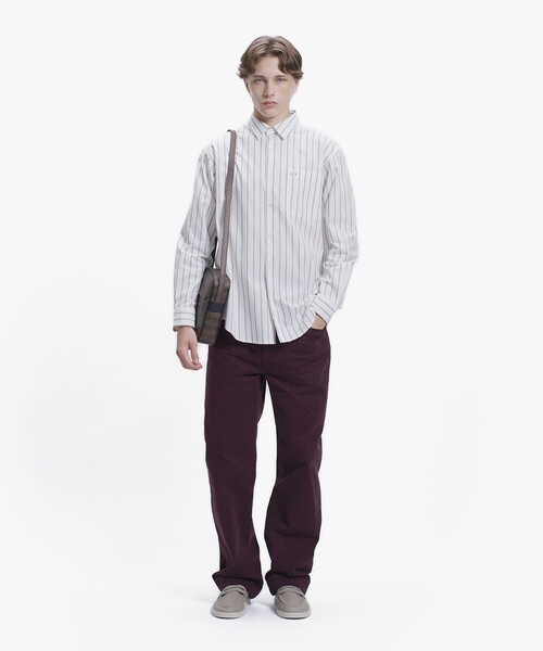 LACOSTE（ラコステ）の「オーバーサイズ ストライプレギュラーカラー 長袖シャツ（シャツ/ブラウス・メンズ・オフホワイト/ライトブルー・38/40/39/41）」の17枚目の写真