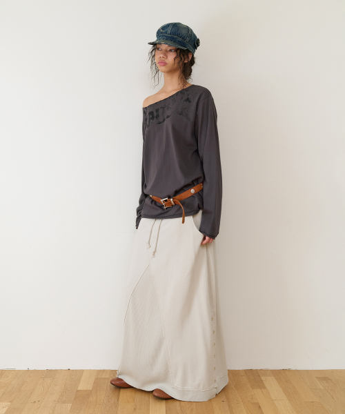 THEVINYLHOUSE（ザバイニルハウス）の「MULTI LAYER SWEATSKIRT(W) BEIGE（スカート・レディース・その他・FREE）」の4枚目の写真