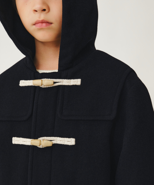 MUSINSA STANDARD KIDS（ムシンサスタンダードキッズ）の「ウールブレンドオーバーサイズダッフルコート[ネイビー]（チェスターコート・レディース・その他・120/130/140/150/160）」の6枚目の写真