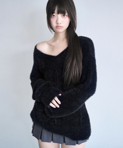 REISE MIYA（レイズミヤ）の「幼児用ルーズニット [BLACK]（ニット/セーター・レディース・その他・OS）」の2枚目の写真